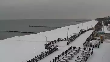 Kamera z widokiem na plażę i promenadę w Mielnie