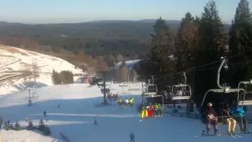 Widok ze stacji narciarskiej Mieszko w Zieleniec Sport Arena