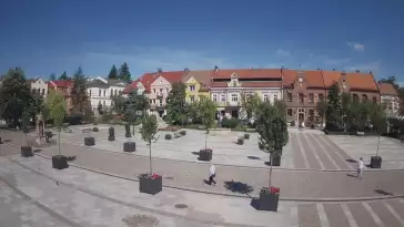 Widok z kamery na Myślenice – miasto powiatowe w woj. małopolskim.