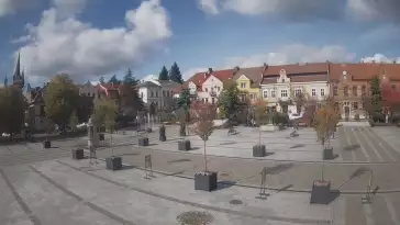 Widok z kamery na Myślenice – miasto powiatowe w woj. małopolskim.
