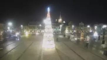 Widok z kamery na Myślenice – miasto powiatowe w woj. małopolskim.