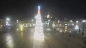 Widok z kamery na Myślenice – miasto powiatowe w woj. małopolskim.