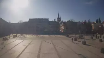 Widok z kamery na Myślenice – miasto powiatowe w woj. małopolskim.