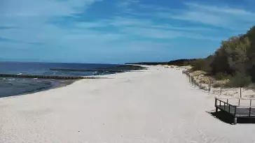 Widok z kamery na molo i plażę w Niechorzu - NOWOŚĆ