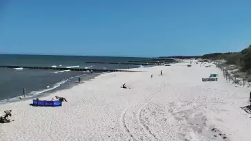 Widok z kamery na molo i plażę w Niechorzu - NOWOŚĆ