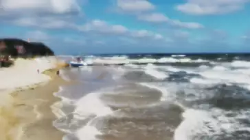 Widok z kamery na molo i plażę w Niechorzu - NOWOŚĆ