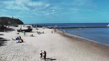 Widok z kamery na molo i plażę w Niechorzu - NOWOŚĆ