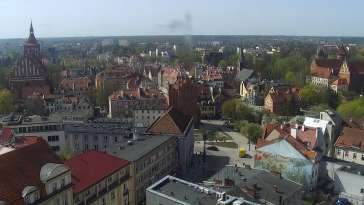 Kamera z panoramicznym widokiem na Olsztyn.