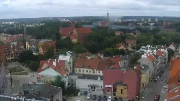 Kamera z panoramicznym widokiem na Olsztyn.