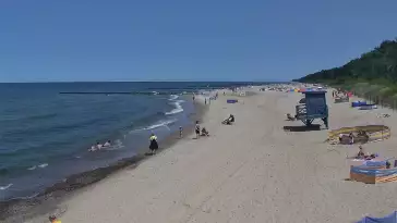 Pobierowo kamera na miasto i plażę