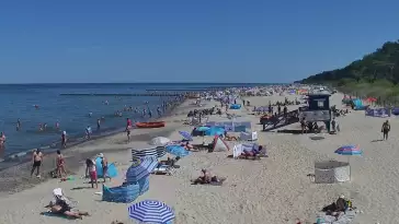 Pobierowo kamera na miasto i plażę