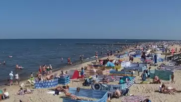 Pobierowo kamera na miasto i plażę