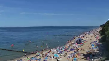 Widok z Kamery na plażę w Rewalu