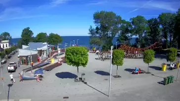 Widok z Kamery na deptak w REWALU na żywo