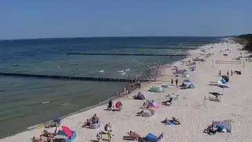 Widok na plaże w ROGOWIE