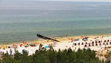 Widok na plażę w ROGOWIE