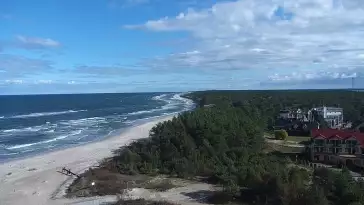 Kamera z widokiem na plażę w Rowach woj. pomorskie.