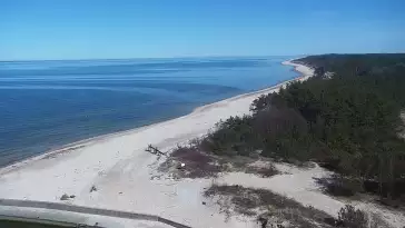 Kamera z widokiem na plażę w Rowach woj. pomorskie.