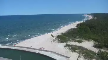 Kamera z widokiem na plażę w Rowach woj. pomorskie.