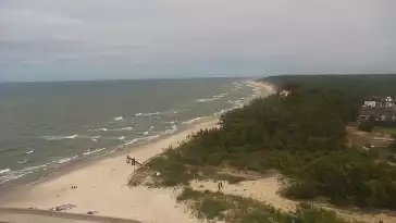 Kamera z widokiem na plażę w Rowach woj. pomorskie.