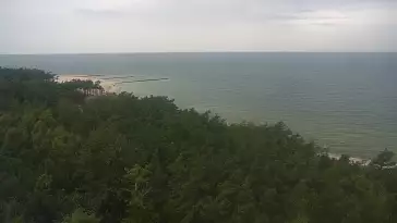 Kamera z widokiem na plażę w Rowach woj. pomorskie.