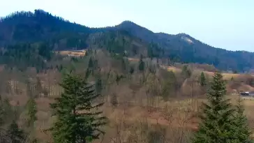 Widok z pienińskiego schroniska Orlica