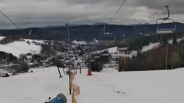 Ośrodek narciarski SŁOTWINY SKI w Krynicy Zdroju - widok na trasy