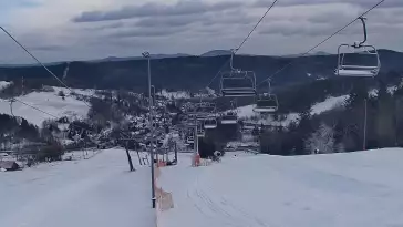 Ośrodek narciarski SŁOTWINY SKI w Krynicy Zdroju - widok na trasy