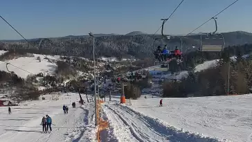 Ośrodek narciarski SŁOTWINY SKI w Krynicy Zdroju - widok na trasy