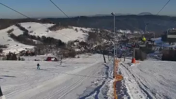 Ośrodek narciarski SŁOTWINY SKI w Krynicy Zdroju - widok na trasy