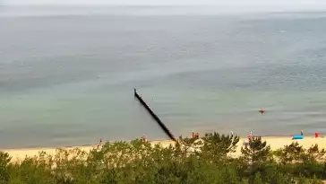 Mielno-Unieście to jeden z najbardziej urokliwych zakątków wybrzeża, gdzie szeroka, złocista plaża spotyka się z leczniczym mikroklimatem. Widok z kamery zainstalowanej na Instytucie Zdrowia Sofra w Mielnie