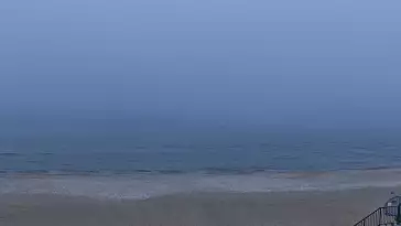 Stegna kamera bulwar, plaża i morze.