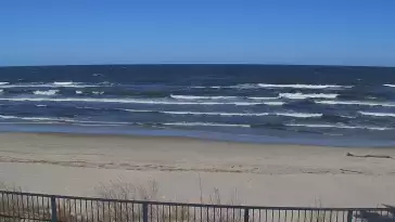 Stegna kamera bulwar, plaża i morze.