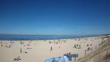 Kamera na plażę w Świnoujściu na żywo przepływające promy.