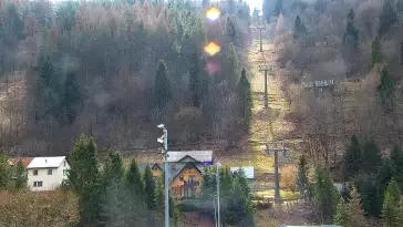 Dolna stacja kolei linowej PKL na Palenicę w Szczawnicy to główny punkt startowy dla turystów i narciarzy odwiedzających PKL Szczawnica Palenica