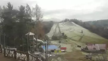 Widok z Kamery na stok narciarski Szczawnica Palenica