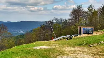Widok z kamery na Hali Skrzyczeńskiej