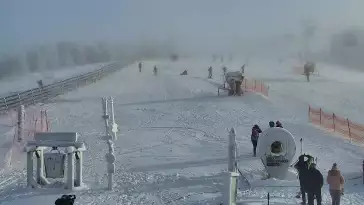 Widok z kamery na Hali Skrzyczeńskiej