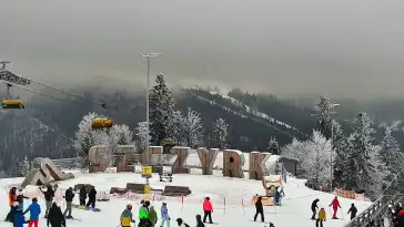 Widok z kamery na Hali Skrzyczeńskiej