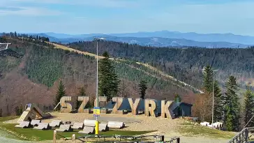 Widok z kamery na Hali Skrzyczeńskiej