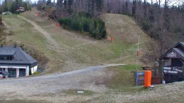 Widok z dolnej stacji Szczyrk Mountain Resort w Solisku