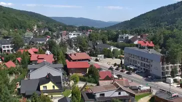 SZCZYRK - widok z kamery na deptak w Szczyrku