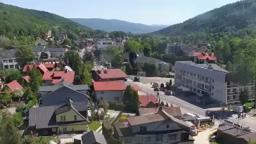 SZCZYRK - widok z kamery na deptak w Szczyrku