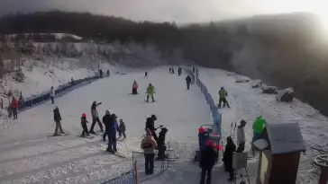 Warunki na stacji narciarskiej Szklana Góra w Harbutowicach.