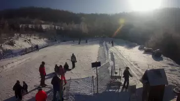 Warunki na stacji narciarskiej Szklana Góra w Harbutowicach.