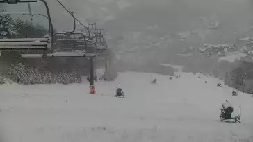 Widok na stację narciarską Szklana Góra w Harbutowicach.