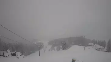 Widok z Kamery na trasy zjazdowe na Polanie Szymoszkowej w Zakopanem