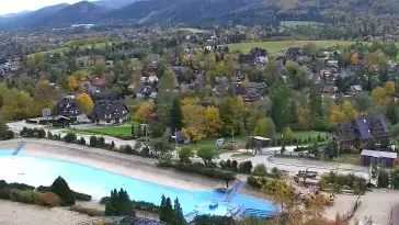 Widok na panoramę gór ze stacji narciarskiej Polana Szymoszkowa