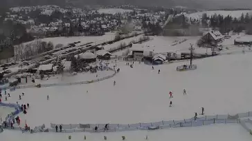 Widok na panoramę gór ze stacji narciarskiej Polana Szymoszkowa