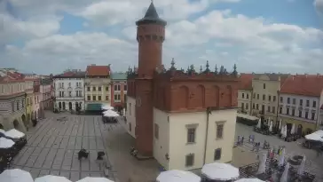 Obraz na centrum Starego Miasta w Tarnowie na żywo